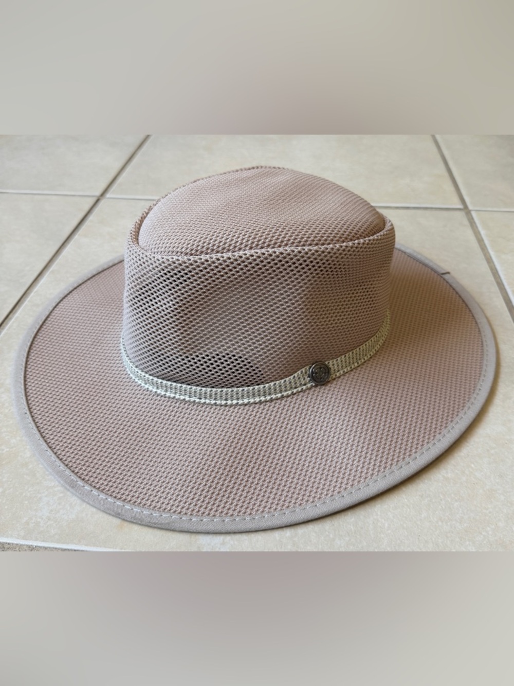 American Hat Makers Cabana Breathable Wide Brim Sun Hat 7 1/8-7 1/4 Men’s
